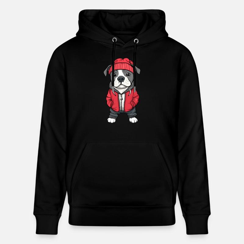 Pit Terrier Chien Dessin animé - Sweat à capuche bio CRUISER Stanley/Stella Unisexe - noir