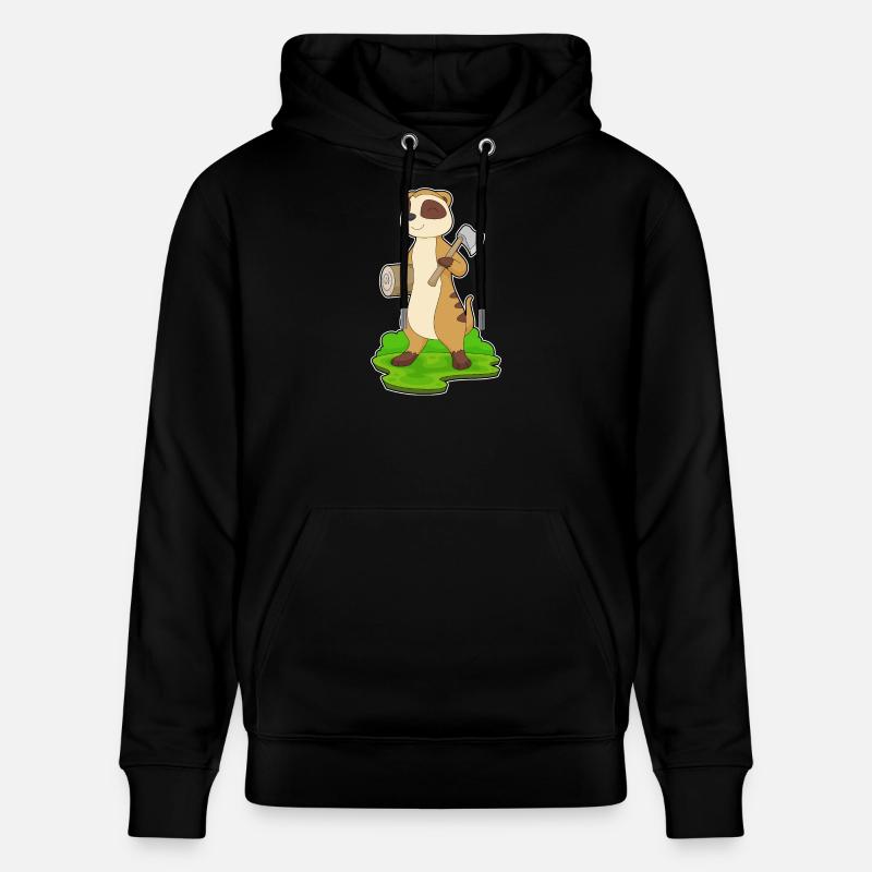 Hache de bûcheron suricate - Sweat à capuche bio CRUISER Stanley/Stella Unisexe - noir