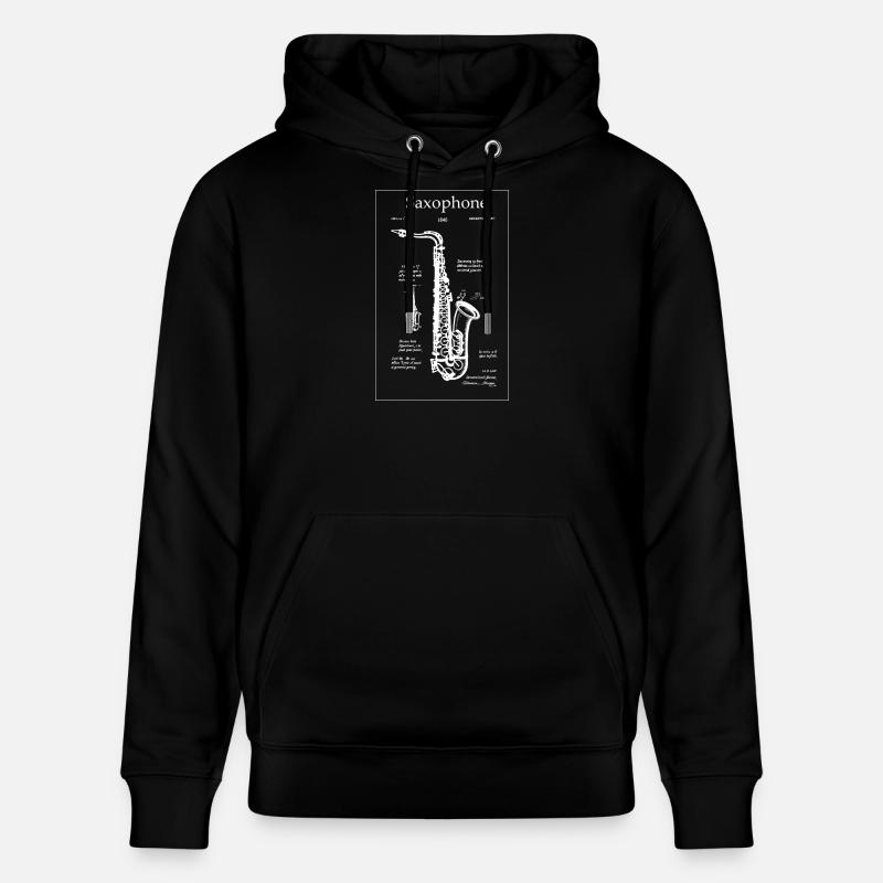 Plan de saxophone noir - Sweat à capuche bio CRUISER Stanley/Stella Unisexe - noir