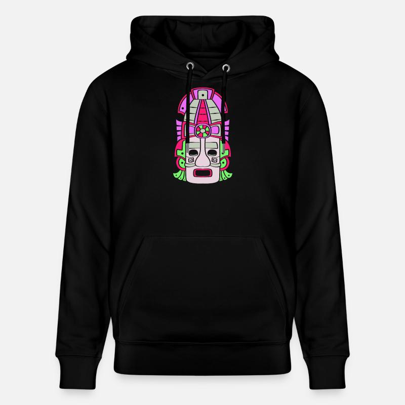 Calendrier maya inca aztèque - Sweat à capuche bio CRUISER Stanley/Stella Unisexe - noir