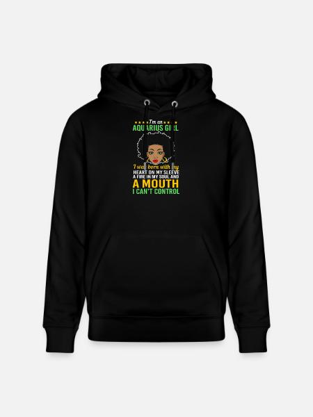 Sternzeichen Wassermann - Stanley/Stella Unisex Bio-Hoodie CRUISER - Schwarz