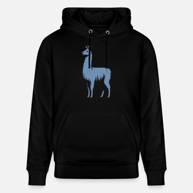 Silhouette de lama - Sweat à capuche bio CRUISER Stanley/Stella Unisexe - noir