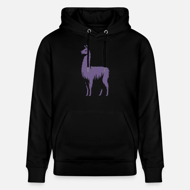 Silhouette de lama - Sweat à capuche bio CRUISER Stanley/Stella Unisexe - noir