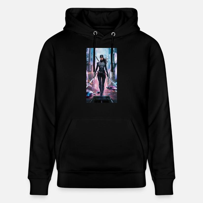 Super-héros ninja - Sweat à capuche bio CRUISER Stanley/Stella Unisexe - noir