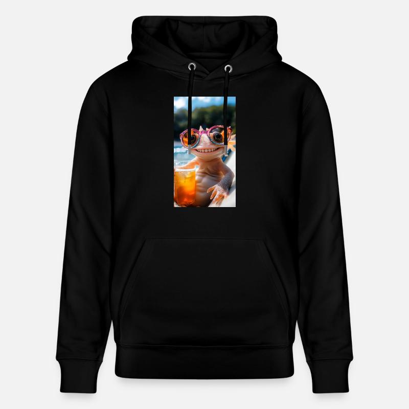 Axolotl Beach Vibes - Stanley/Stella Unisex Bio-Hoodie CRUISER  - Schwarz