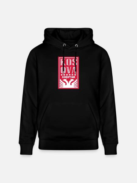 shqiptar design kosova - Stanley/Stella CRUISER Unisex Organic Hoodie - black