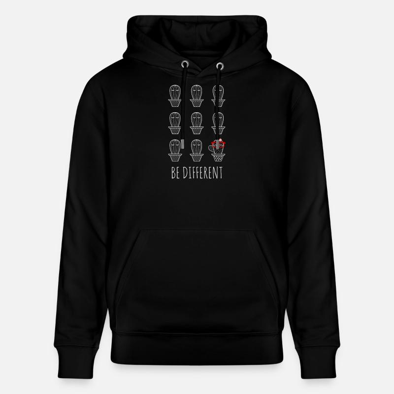 Be different cactus - Stanley/Stella CRUISER Unisex Organic Hoodie - black