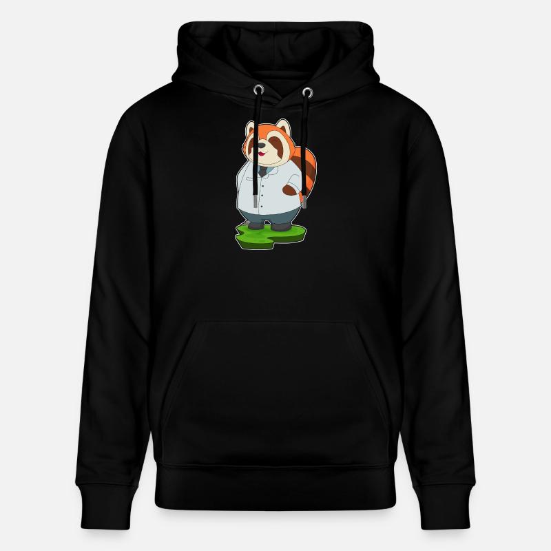 Médecin panda roux - Sweat à capuche bio CRUISER Stanley/Stella Unisexe - noir