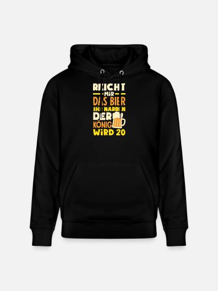 Funny 20th Birthday Gift - Stanley/Stella CRUISER Unisex Organic Hoodie - black