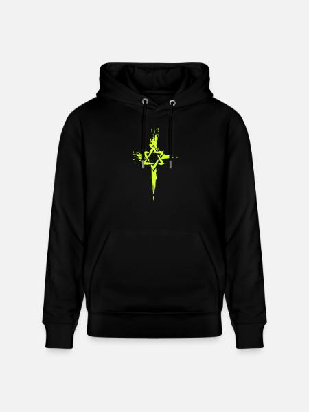Messianske jøder krydsesymbol - Stanley/Stella CRUISER økologisk unisex-hoodie - sort