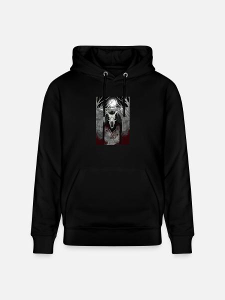 Kult des Waldes - Stanley/Stella Unisex Bio-Hoodie CRUISER  - Schwarz