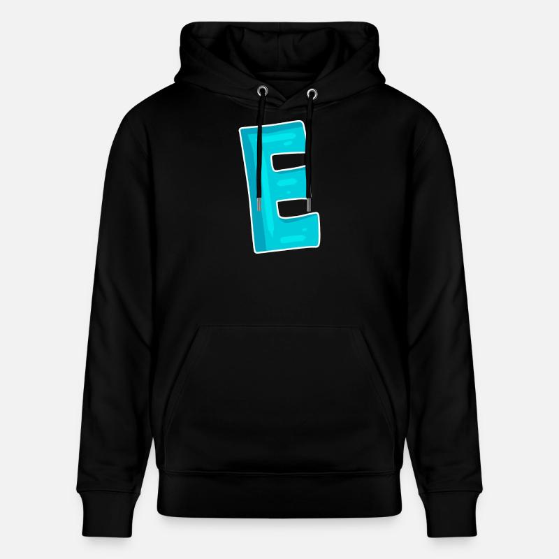 Letter E Initial Letter Characters - Stanley/Stella CRUISER Unisex Organic Hoodie - black