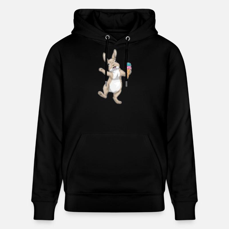 Hase Waffeleis - Stanley/Stella Unisex Bio-Hoodie CRUISER  - Schwarz