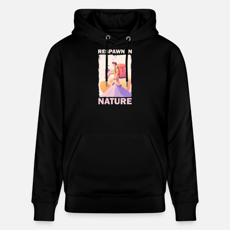 Aventurier au look pixel - Sweat à capuche bio CRUISER Stanley/Stella Unisexe - noir