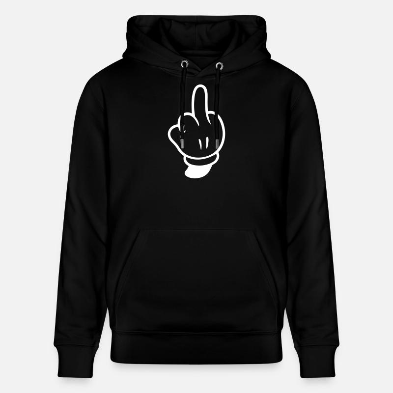 Mittelfinger Hand Comic - Stanley/Stella Unisex Bio-Hoodie CRUISER  - Schwarz