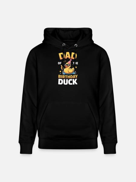 Papa du canard d’anniversaire - Sweat à capuche bio CRUISER Stanley/Stella Unisexe - noir