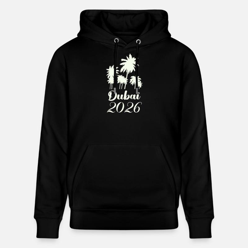 Dubai Palm Trees 2026 Script - Stanley/Stella CRUISER Unisex Organic Hoodie - black