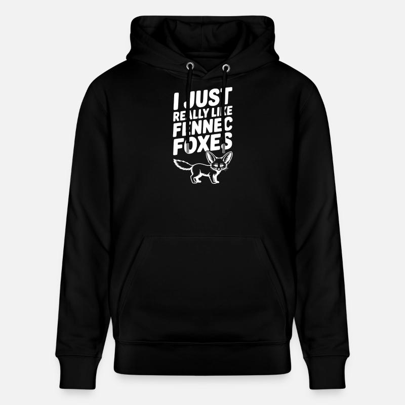 J’aime vraiment les renards fennecs - Sweat à capuche bio CRUISER Stanley/Stella Unisexe - noir