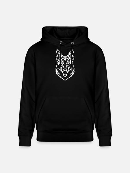 German Shepherd Head Gift Dog Owner - Stanley/Stella CRUISER Unisex Organic Hoodie - black