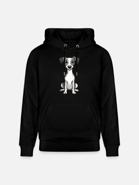 Whippet Dog Cute - Stanley/Stella CRUISER Unisex Organic Hoodie - black