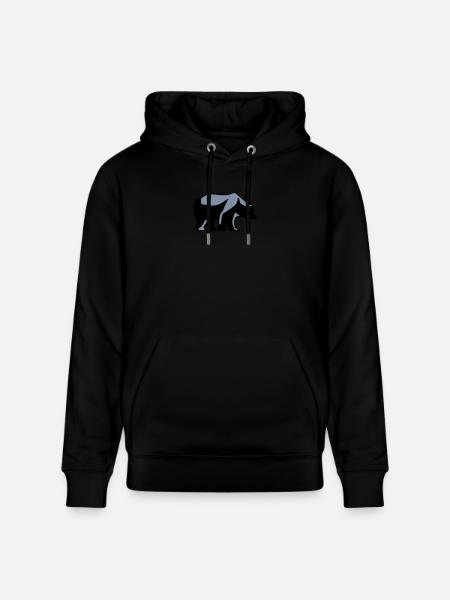 bear_2c - Sweat à capuche bio CRUISER Stanley/Stella Unisexe - noir