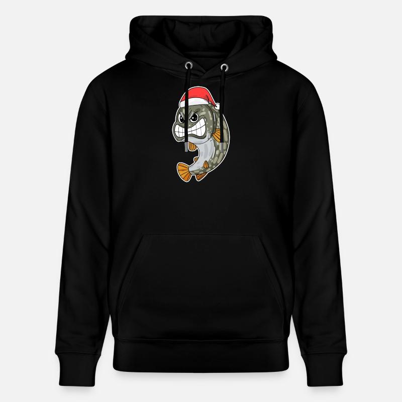 Brochet Poisson de Noël - Sweat à capuche bio CRUISER Stanley/Stella Unisexe - noir