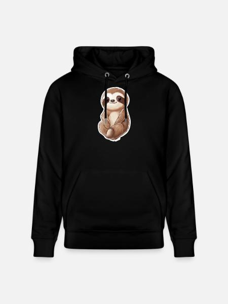 Sloth - Stanley/Stella CRUISER Unisex Organic Hoodie - black