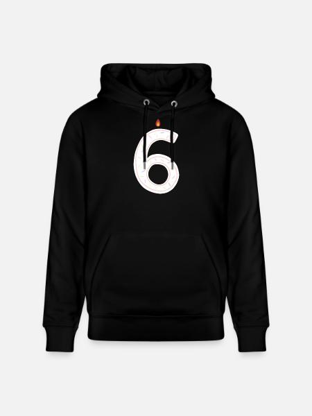 Colourful Birthday Number Candle Design - Stanley/Stella CRUISER Unisex Organic Hoodie - black