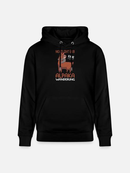 Wandern Sprüche Wanderer Wanderoutfits - Stanley/Stella Unisex Bio-Hoodie CRUISER - Schwarz