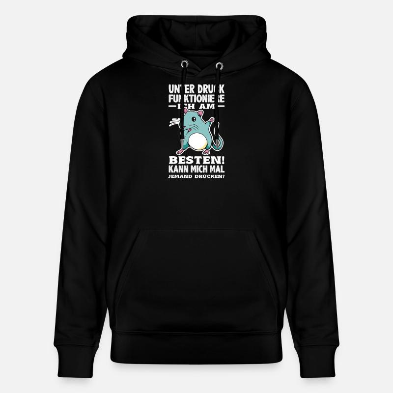 I function best under pressure - Stanley/Stella CRUISER Unisex Organic Hoodie - black