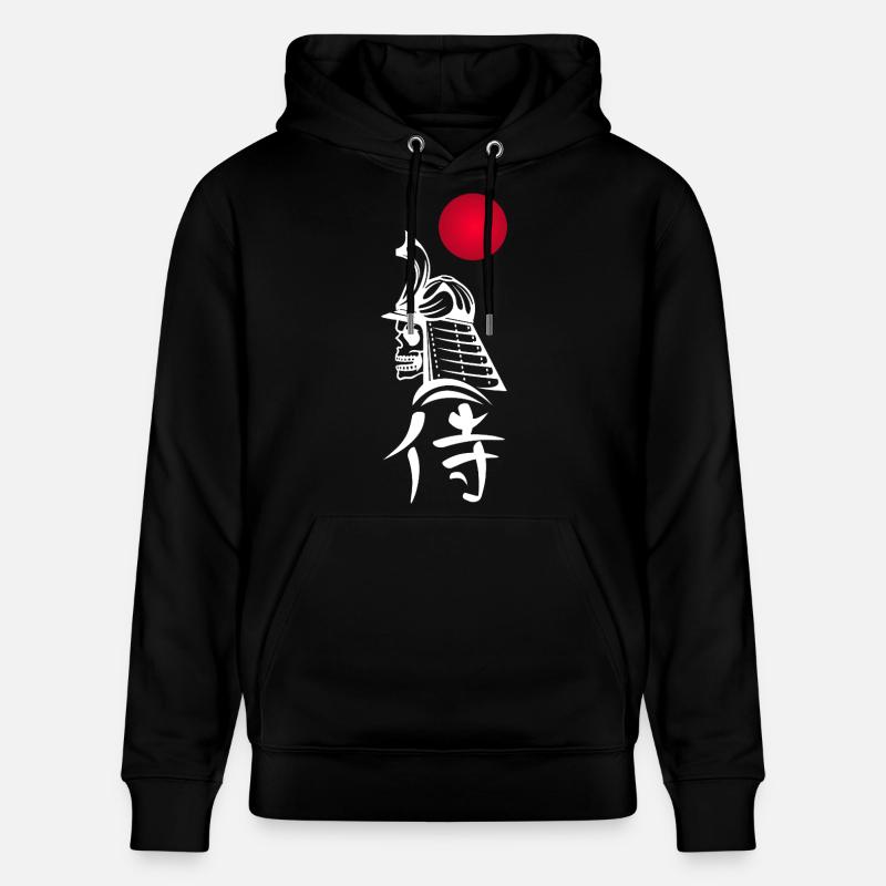 Samouraï blanc et soleil rouge - Sweat à capuche bio CRUISER Stanley/Stella Unisexe - noir