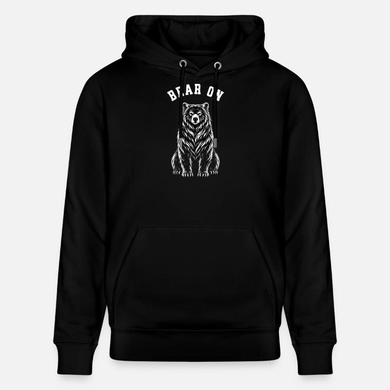 Ours sauvage - Bear on - Sweat à capuche bio CRUISER Stanley/Stella Unisexe - noir
