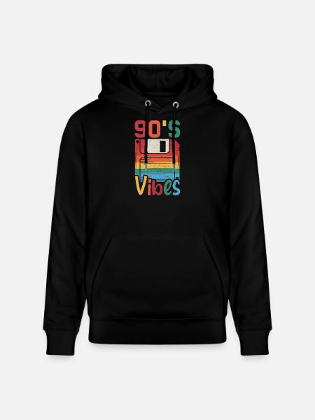 90er Vibes Kassette Retro - Stanley/Stella Unisex Bio-Hoodie CRUISER  - Schwarz