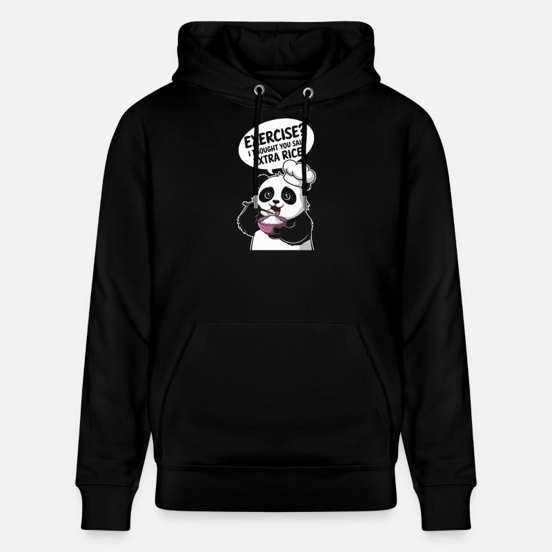 Panda Küchenchef Extra Rice - Stanley/Stella Unisex Bio-Hoodie CRUISER  - Schwarz