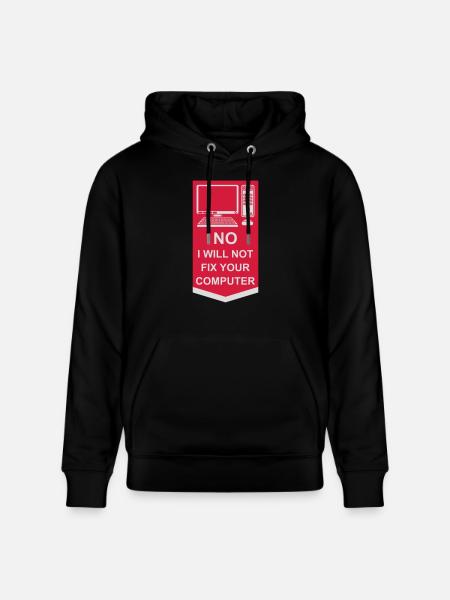 not fix your computer - Stanley/Stella CRUISER Unisex Organic Hoodie - black