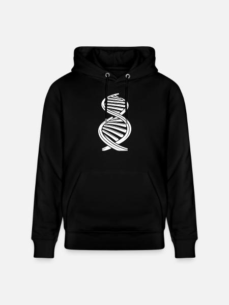 Nukleotidkjede DNA-streng dobbel helix - Stanley/Stella CRUISER økologisk unisex-hettegenser - svart