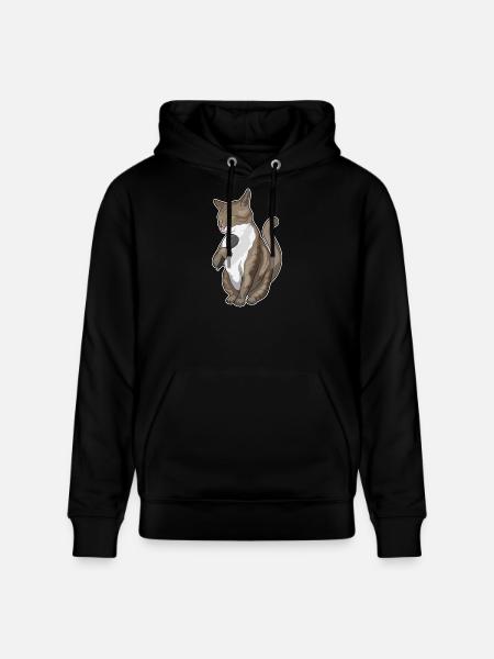 Cat Singer Microphone Singing - Stanley/Stella CRUISER Unisex Organic Hoodie - black