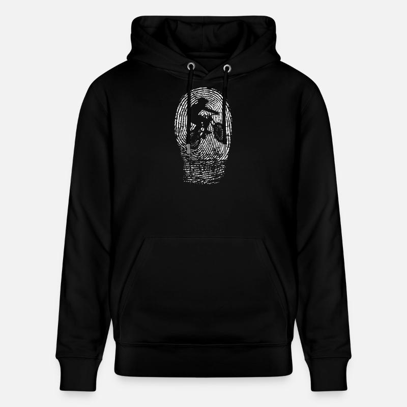 Empreinte digitale VTT - Sweat à capuche bio CRUISER Stanley/Stella Unisexe - noir