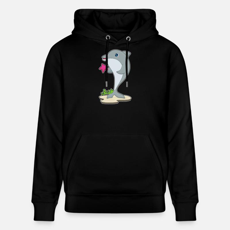 Dauphin étoile de mer - Sweat à capuche bio CRUISER Stanley/Stella Unisexe - noir