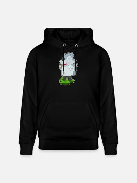 Wolf Doctor Medicine - Stanley/Stella CRUISER Unisex Organic Hoodie - black