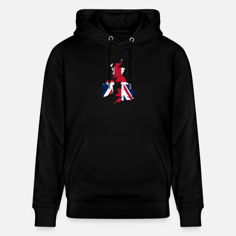 Royaume-Uni Drapeau Paysage Angleterre - Sweat à capuche bio CRUISER Stanley/Stella Unisexe - noir