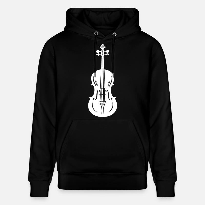 Dessin de violon - Sweat à capuche bio CRUISER Stanley/Stella Unisexe - noir