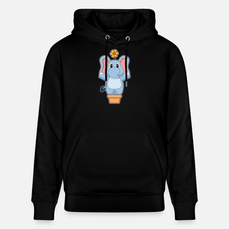 Elefant Blume - Stanley/Stella Unisex Bio-Hoodie CRUISER  - Schwarz