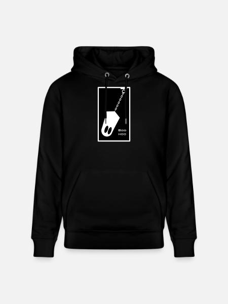 Ghost in chain - Stanley/Stella CRUISER Unisex Organic Hoodie - black