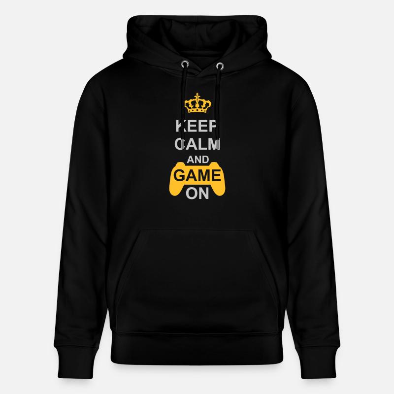 Game On Keep Calm - Stanley/Stella Unisex Bio-Hoodie CRUISER  - Schwarz