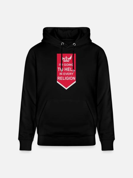 in going to hell - Stanley/Stella CRUISER Unisex Organic Hoodie - black