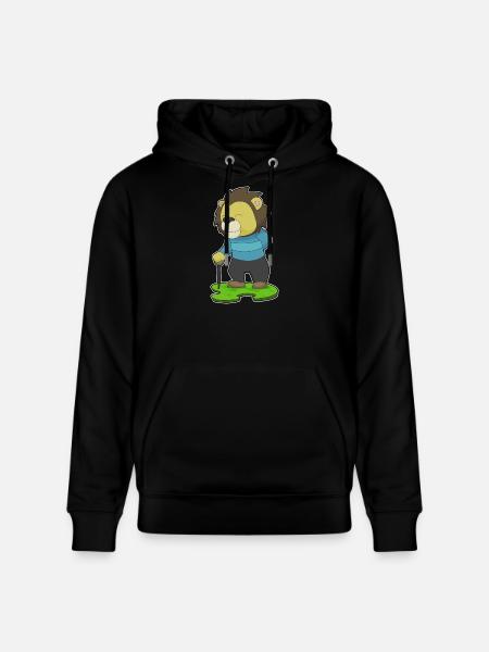 Leo Pensioner Walking Stick - Stanley/Stella CRUISER Unisex Organic Hoodie - black