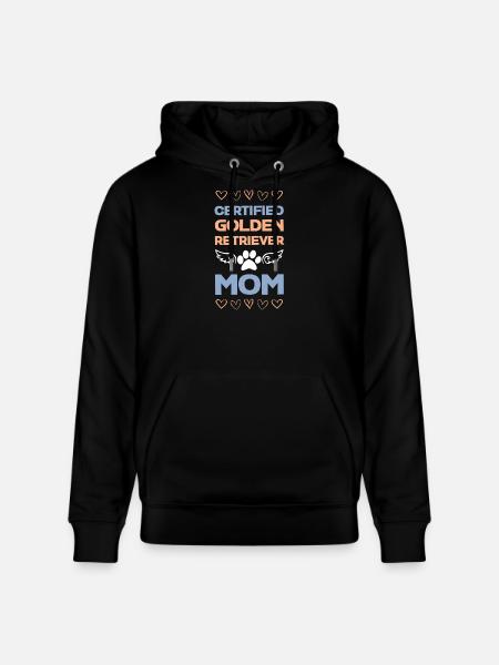 Certified Golden Retriever Mom - Stanley/Stella CRUISER Unisex Organic Hoodie - black