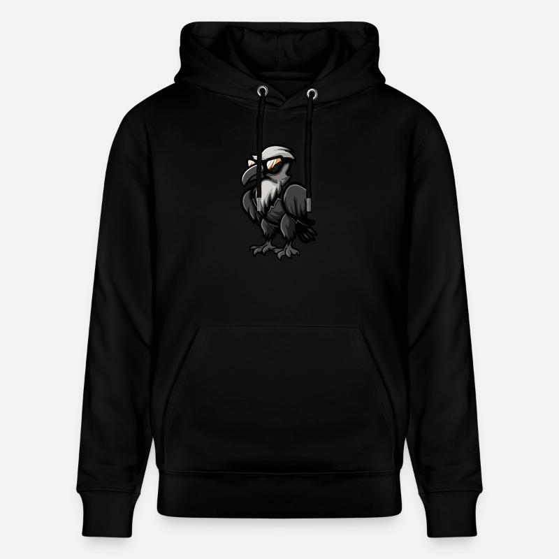 Harpie oiseau animal cool - Sweat à capuche bio CRUISER Stanley/Stella Unisexe - noir