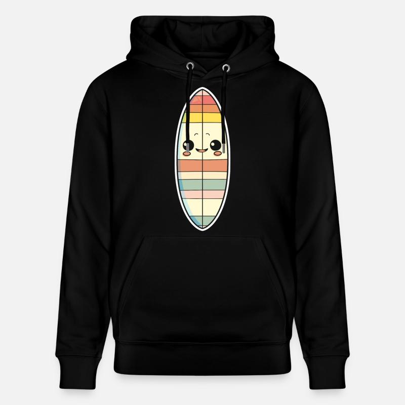 Planche de surf style bande dessinée - Sweat à capuche bio CRUISER Stanley/Stella Unisexe - noir